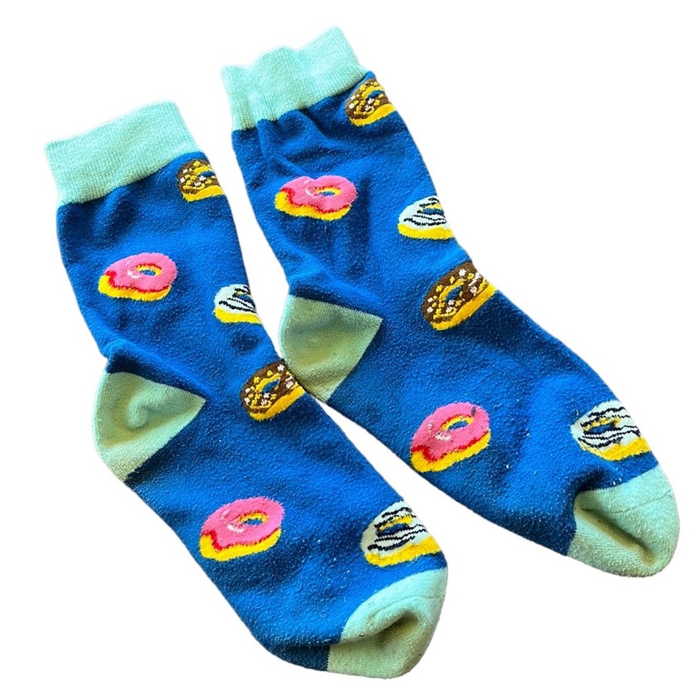 Novelty Crew Socks Donut Print